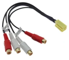 MINI-Connettore-ISO-Line-Out-4RCA-AUX-Cavo-Adattatore-Per-Ford-VW-Audi-Skoda-Sede-Blaupunkt.webp