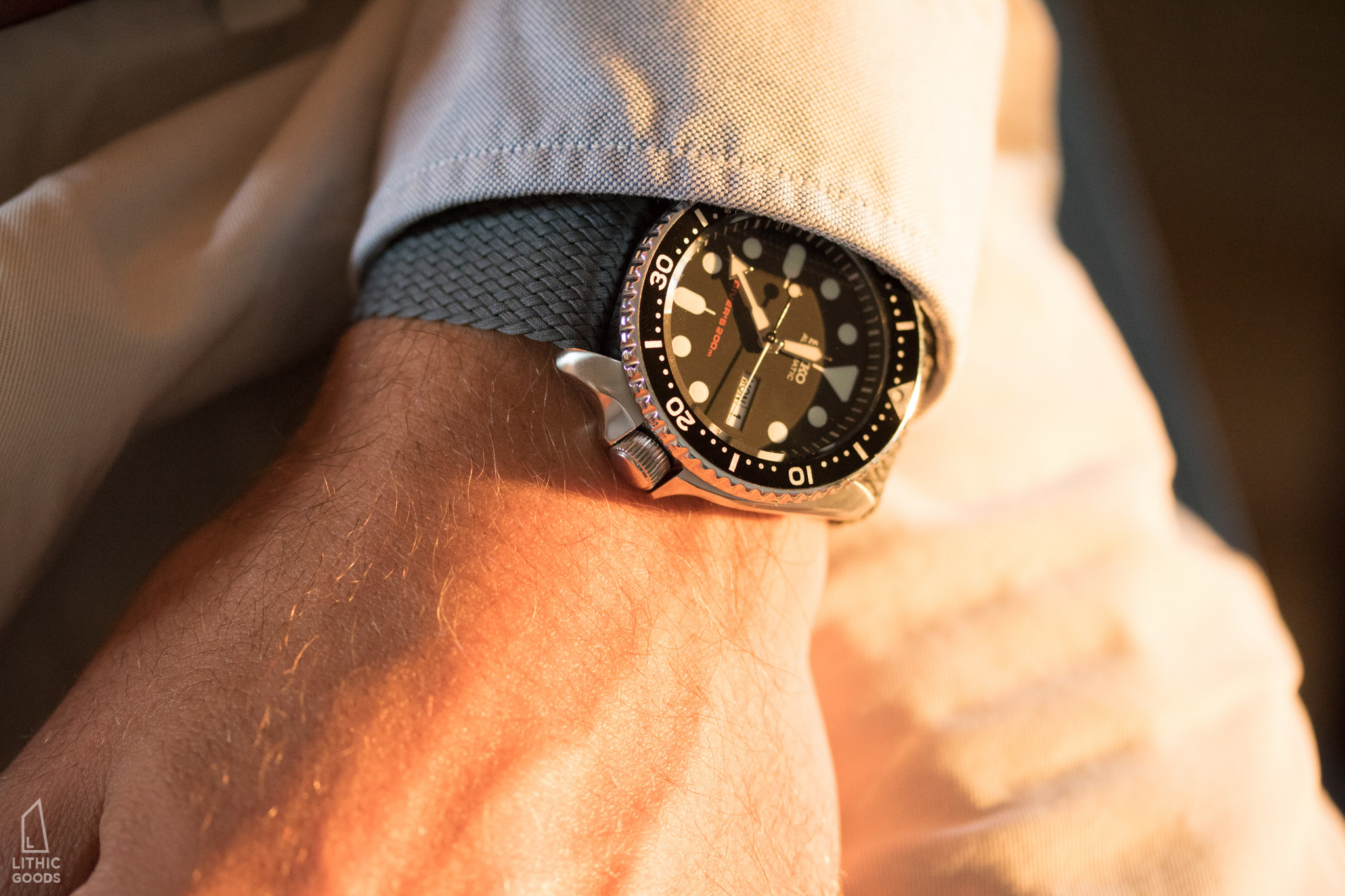 Seiko-SKX007-grey-perlon-band-by-lithic-goods.jpg